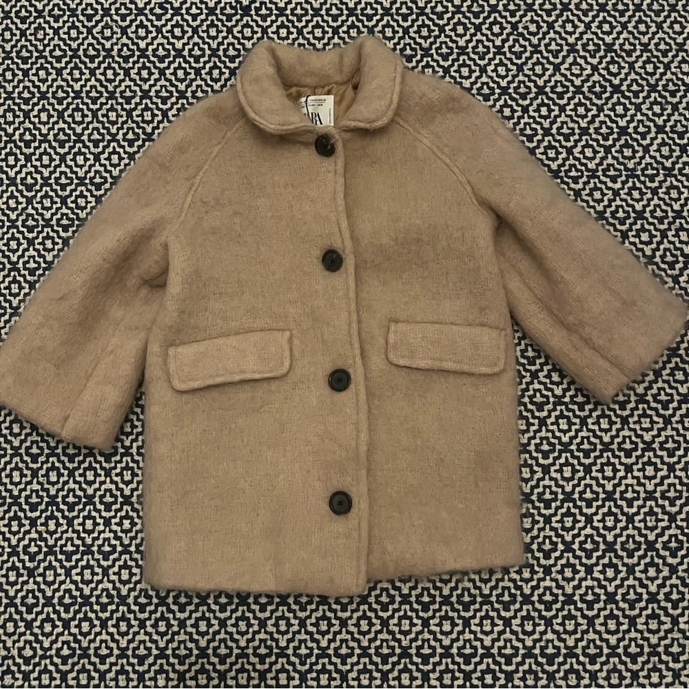 SOLD NWT Zara Camel Mohair Toddler Girls Coat
